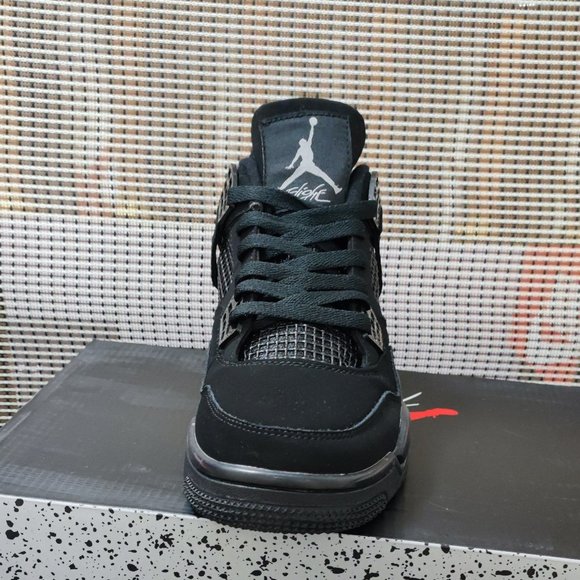Air Jordan Retro 4 Black Canvas “Steel” Size 11 - Picture 4 of 5